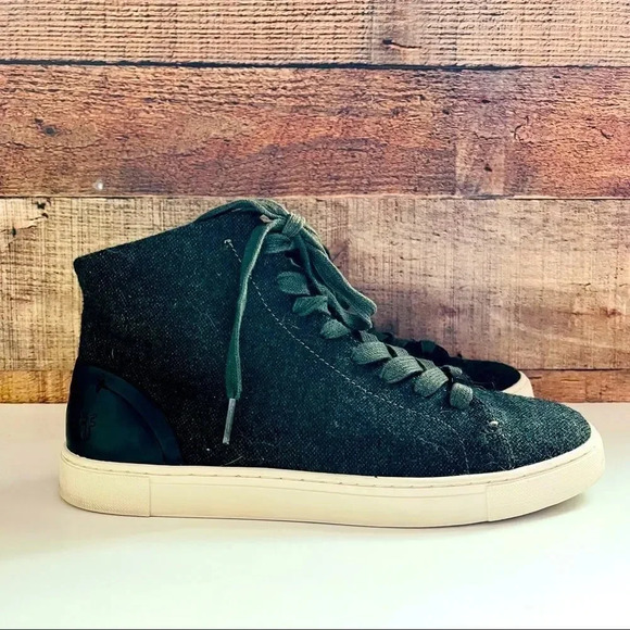 Frye Women’s Ivy Olive Wool Lace Up High Top - Picture 4 of 10